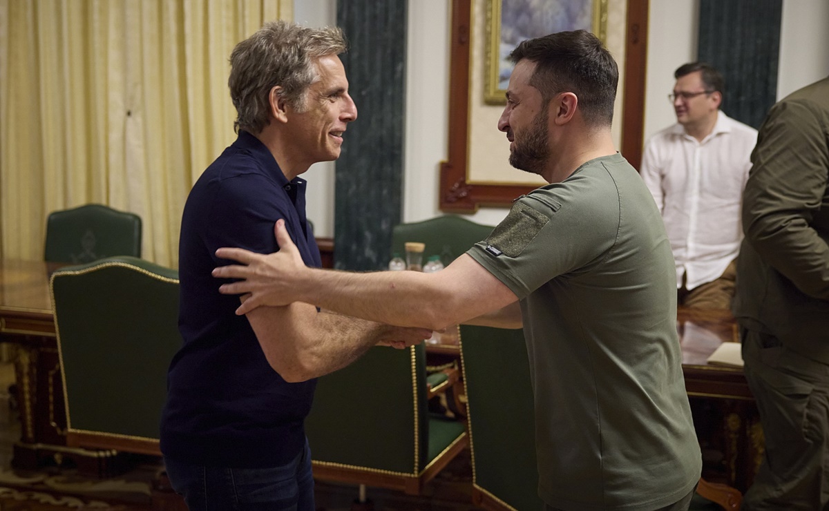 Ben Stiller visita a Zelenski; “eres mi héroe”, le dice