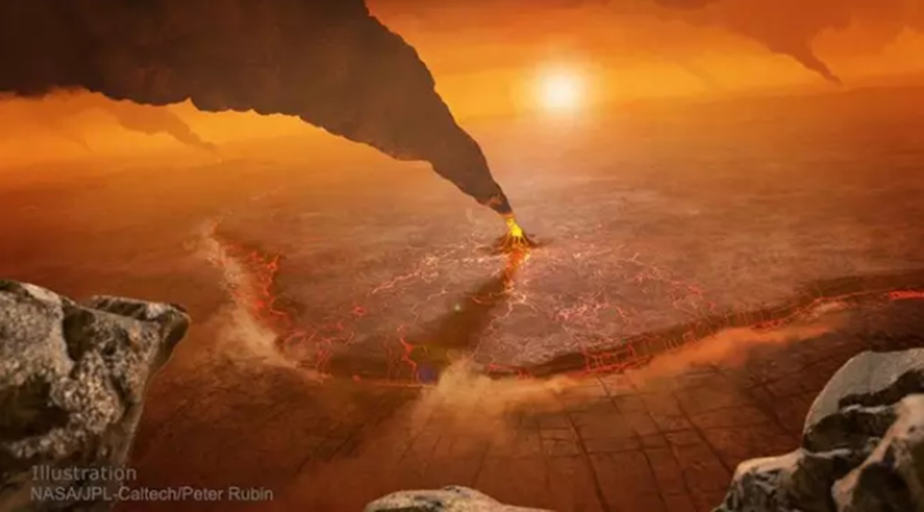 Así luciría la erupción de un volcán activo en Venus