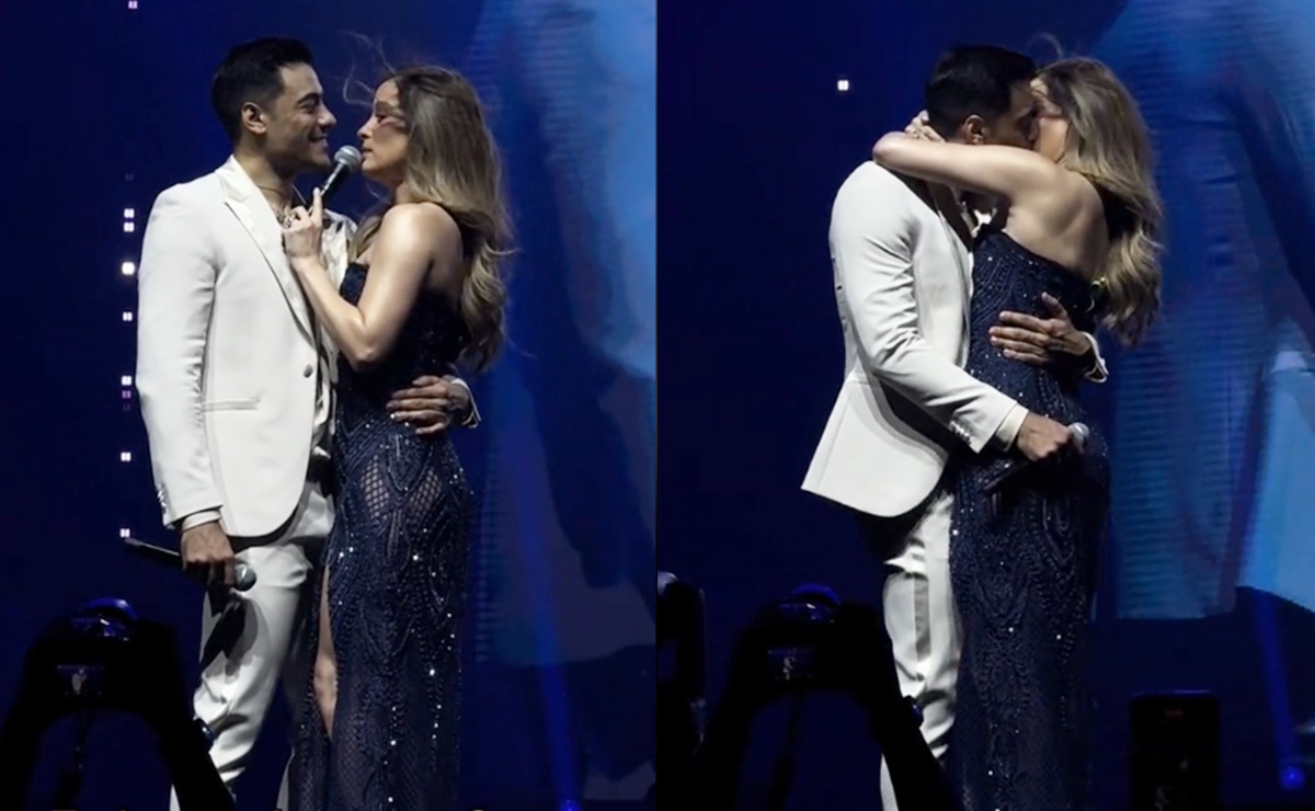 Carlos Rivera y Cynthia Rodríguez cantan juntos y apagan rumores con romántico beso