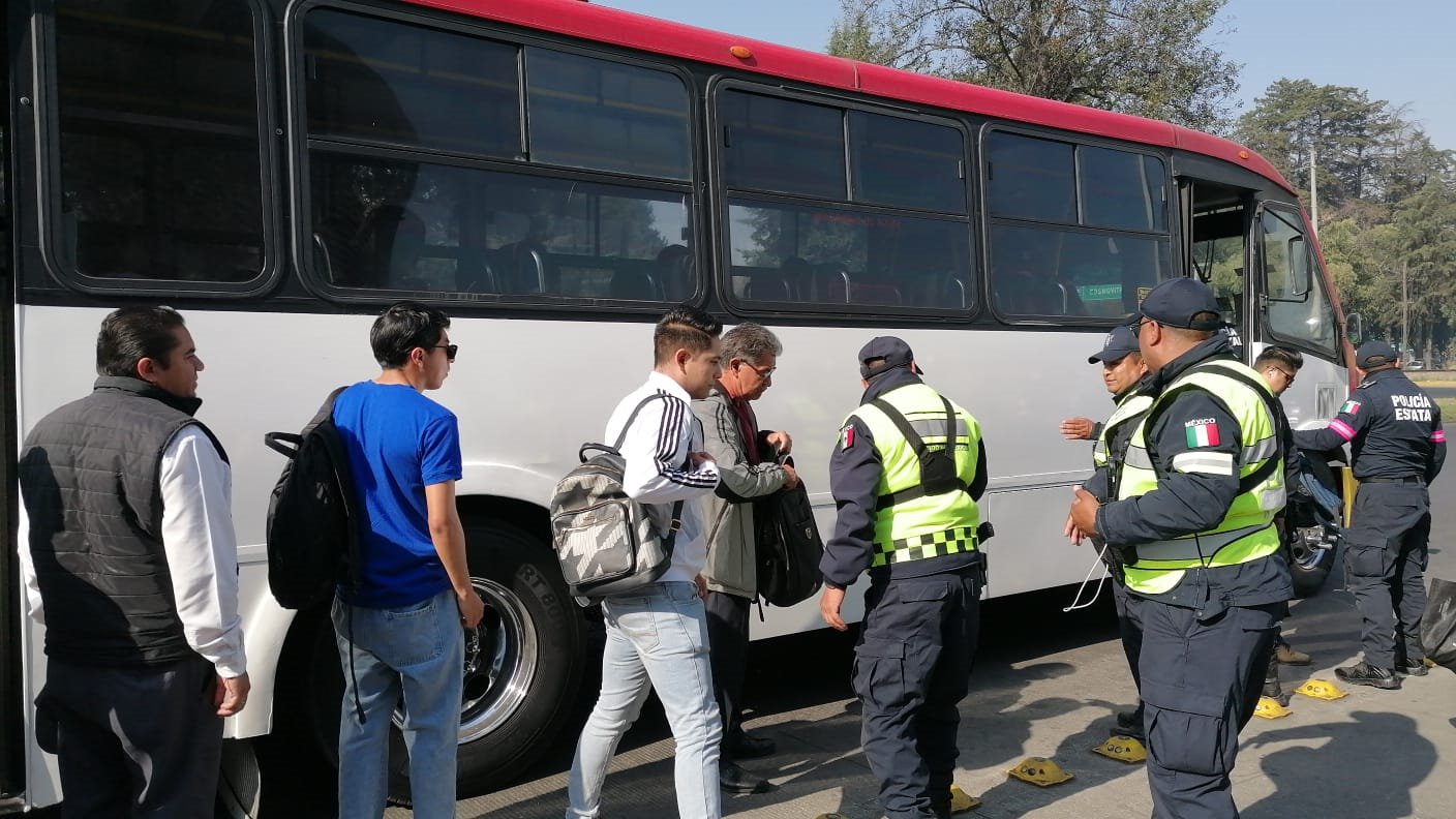 Implementan operativo en el transporte público del Estado de México para prevenir asaltos y otros delitos