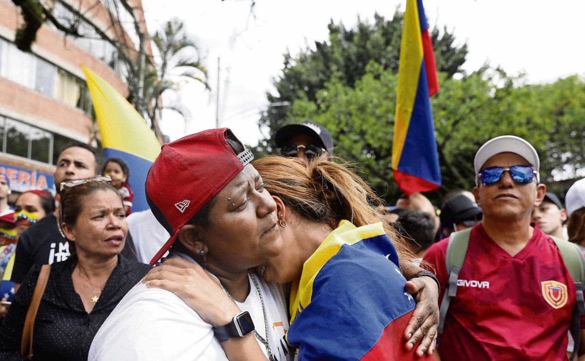 Venezolanos en el exterior protestan por resultados electorales