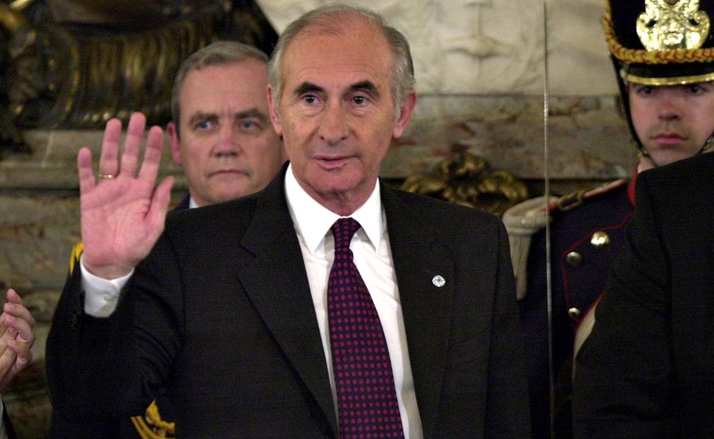 Internan a ex presidente de Argentina, Fernando De la Rúa