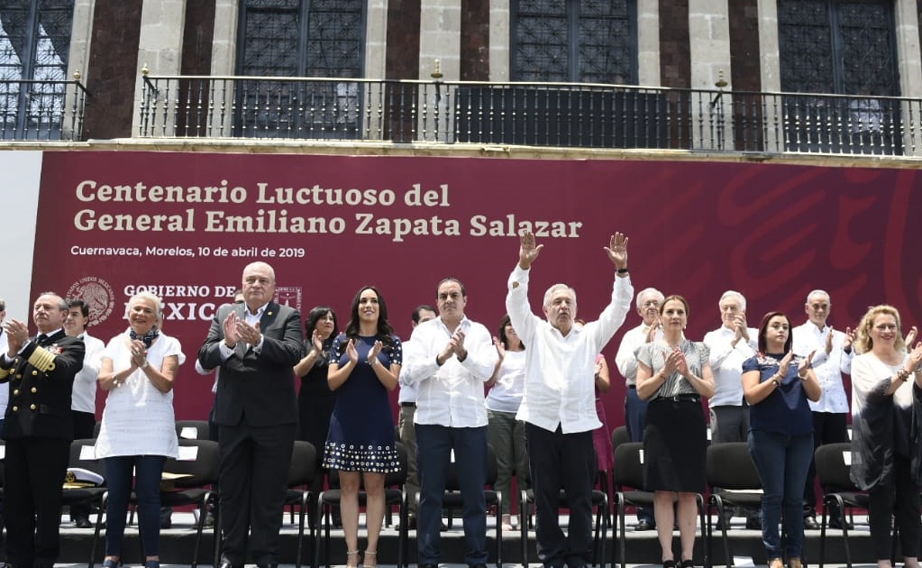 AMLO conmemora centenario luctuoso de Zapata en Cuernavaca