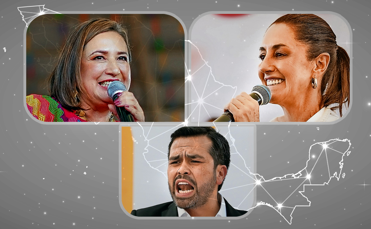 En 26 días de campaña, Claudia Sheinbaum y Xóchitl Gálvez duplican el número de estados recorridos por Álvarez Máynez 