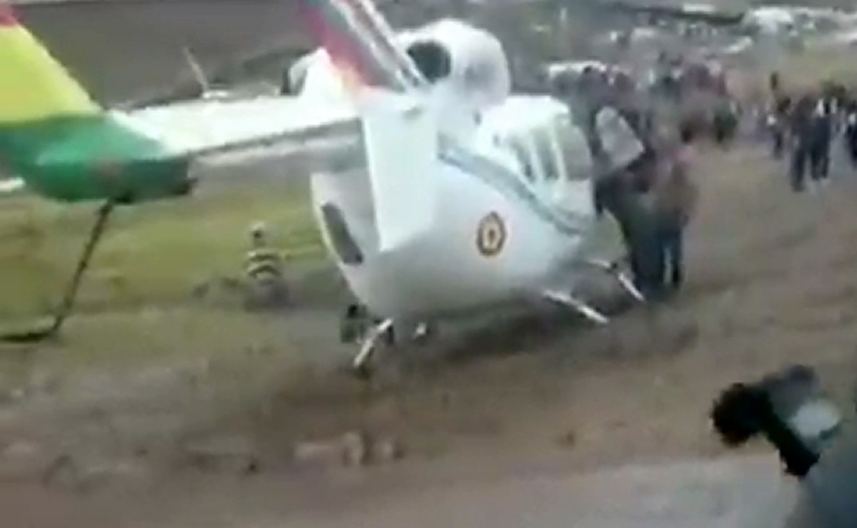 Helicóptero de Evo aterriza de emergencia sin dejar heridos