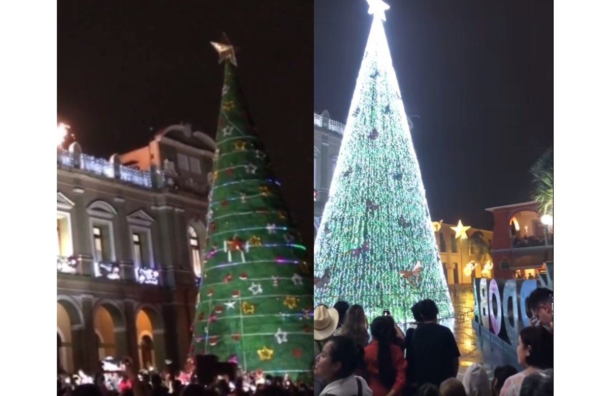 "Quedé ciego de tanta iluminación": Ayuntamiento de Córdoba hace segundo encendido de árbol de Navidad tras burlas en redes