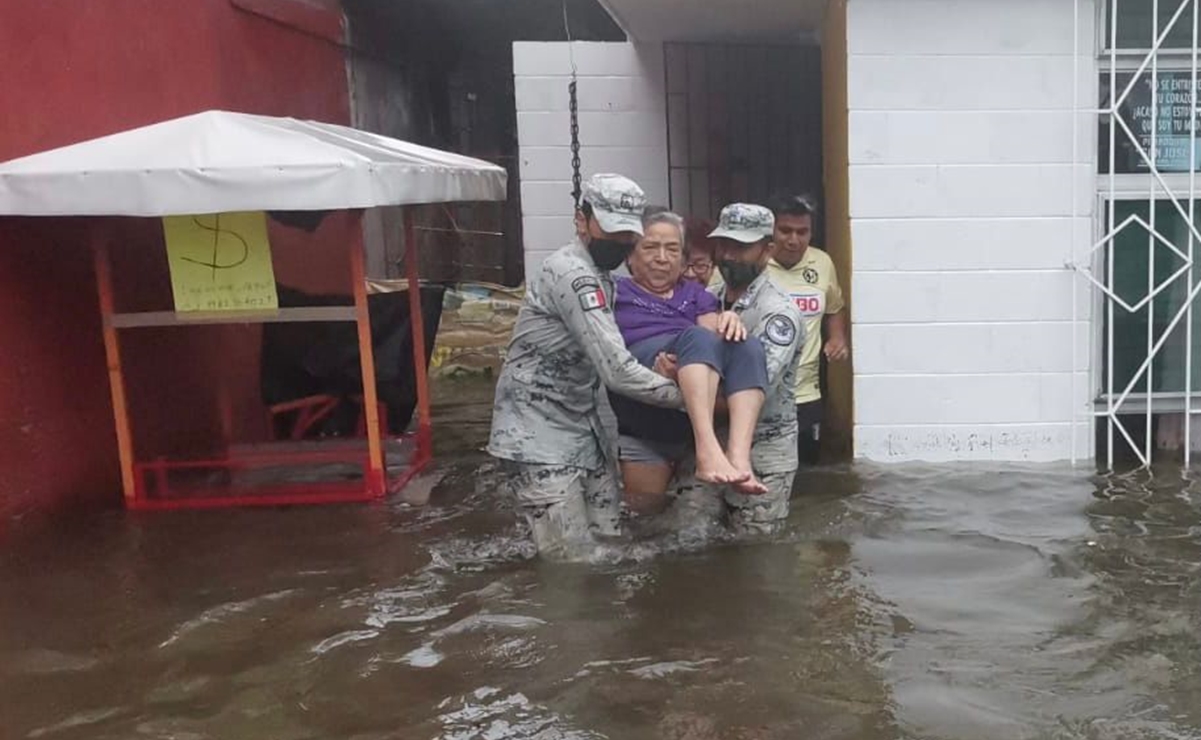 Lluvias fuertes dejan al menos cuatro municipios afectados en Veracruz