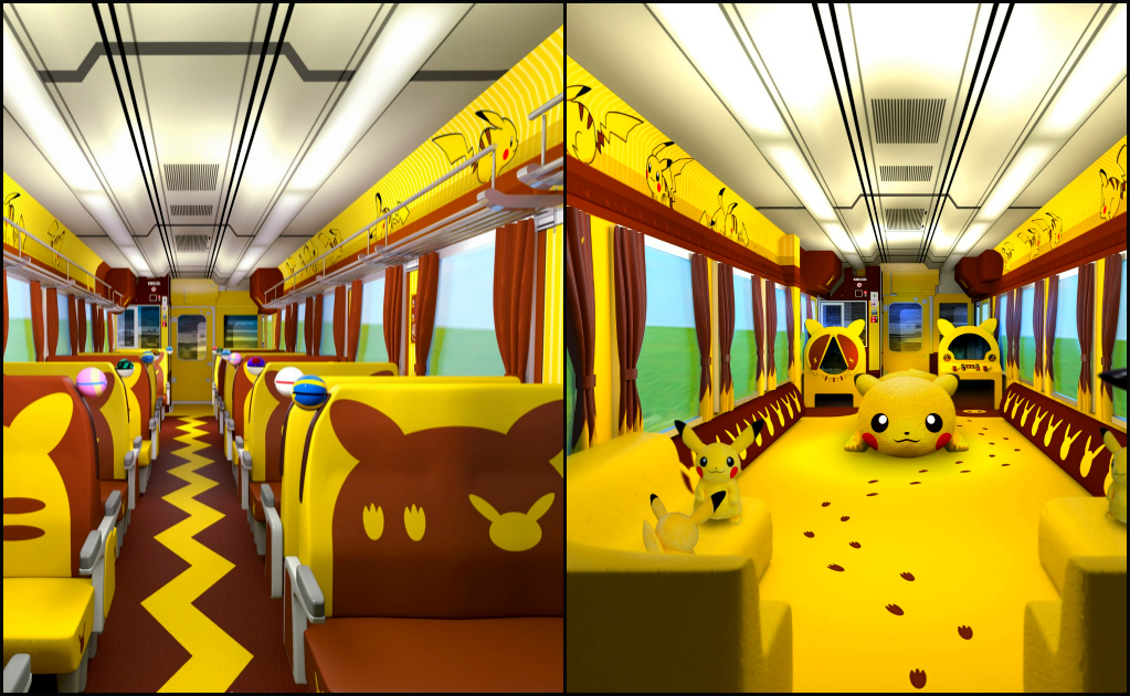 Viaja en el nuevo tren de Pikachu