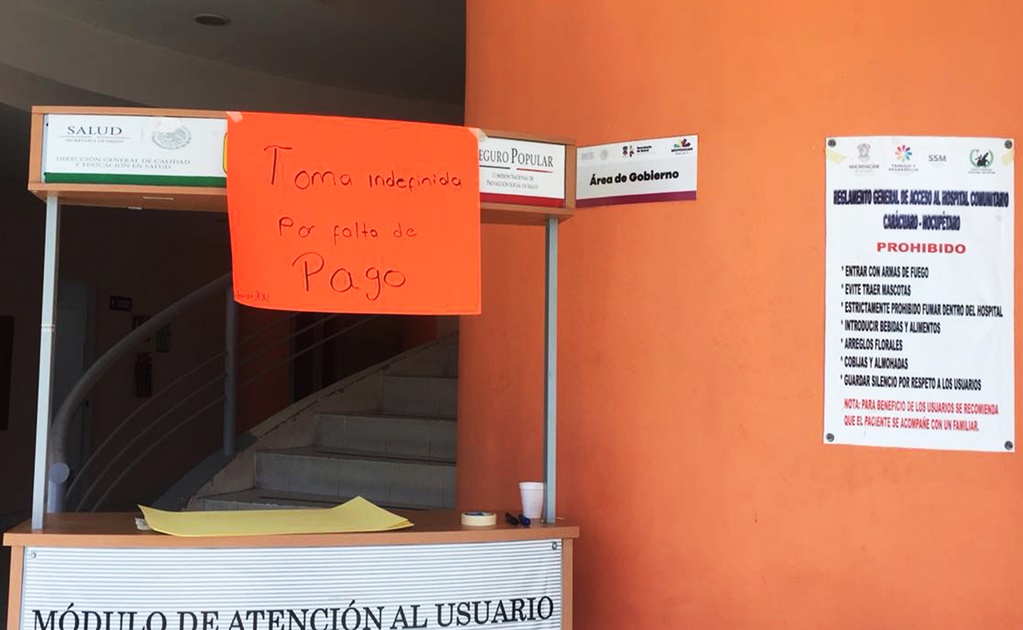Trabajadores del sector Salud en Michoacán se van a paro