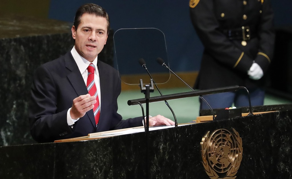 Peña Nieto defiende modelo económico de libre comercio en la ONU