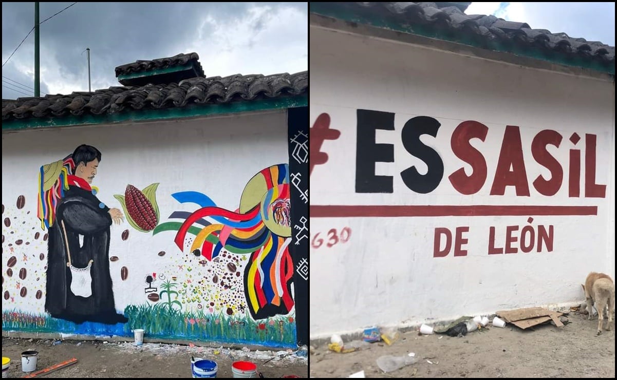 Borran mural para colocar propaganda de senadora del PES en Chenalhó, Chiapas