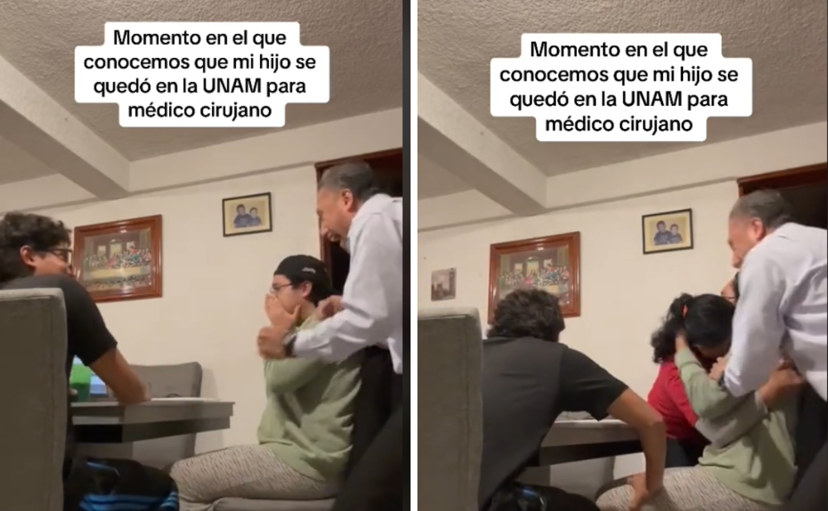 VIDEO: Joven es aceptado en la UNAM y padres lloran de emoción al enterarse; reacción se vuelve viral