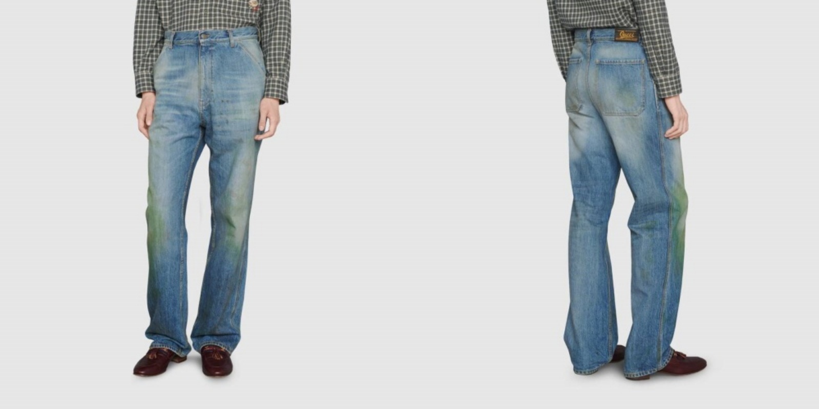 Los jeans manchados de Gucci de 17 mil pesos 