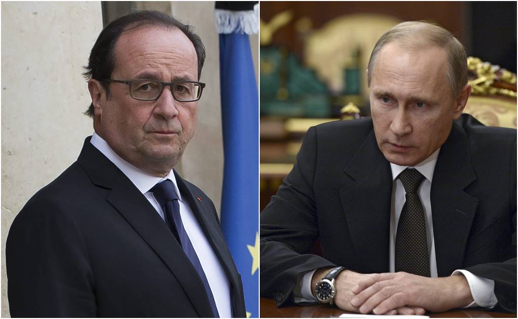 Putin y Hollande acuerdan atacar juntos al EI