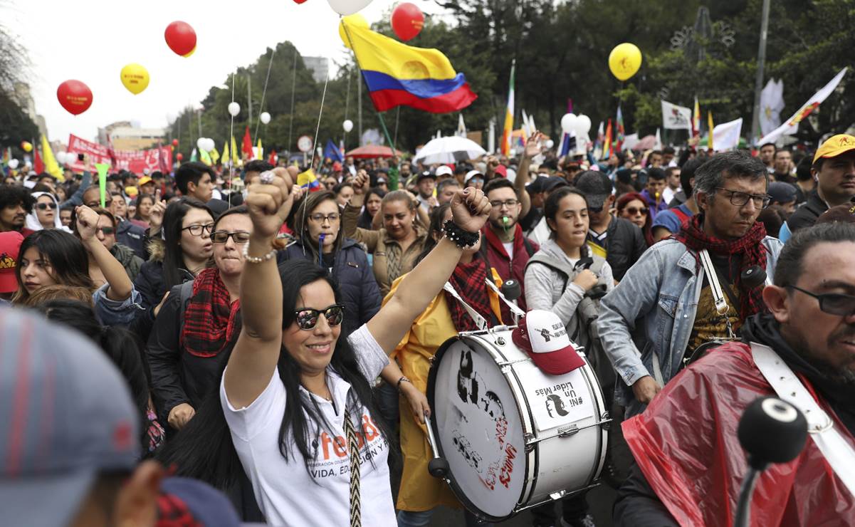 Multitudinarias protestas contra el gobierno de Duque en Colombia