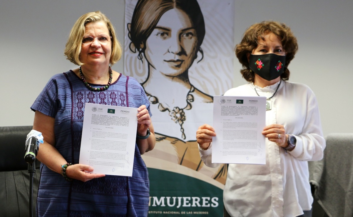 Inmujeres y FGR firman acuerdo para mejorar acceso a la justicia de las mujeres