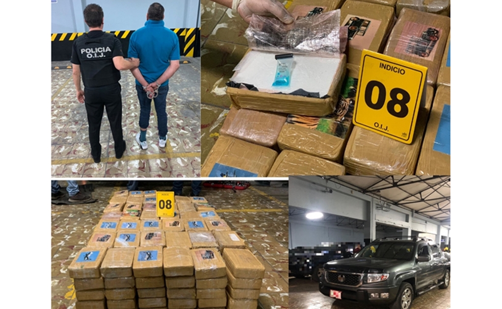 Detienen a mexicano en Costa Rica con cargamento de cocaína de 1.3 mdd