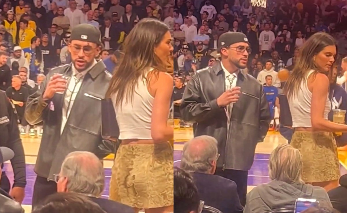 VIDEO: Kendall Jenner ignora a Bad Bunny en juego de la NBA y desata polémica