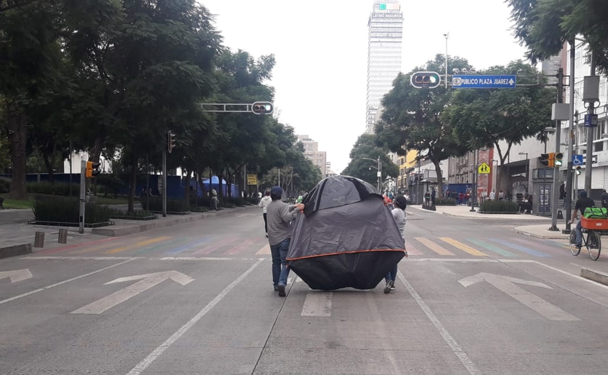 "¡Lo logramos!"; Integrantes de FRENAAA levantan plantón de avenidas de la CDMX