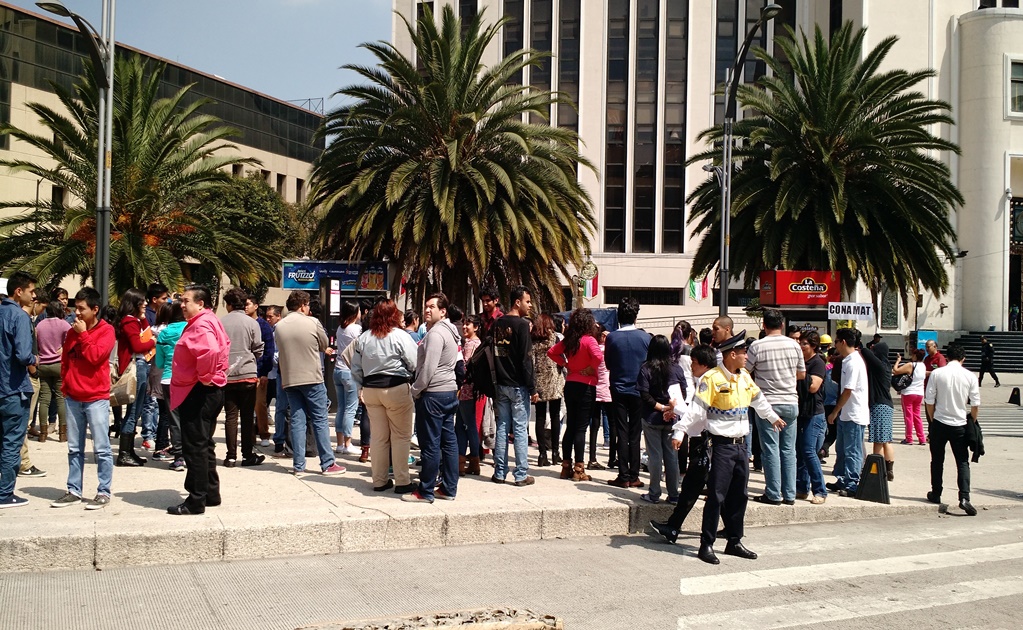 También hubo simulacro en Paseo de la Reforma 