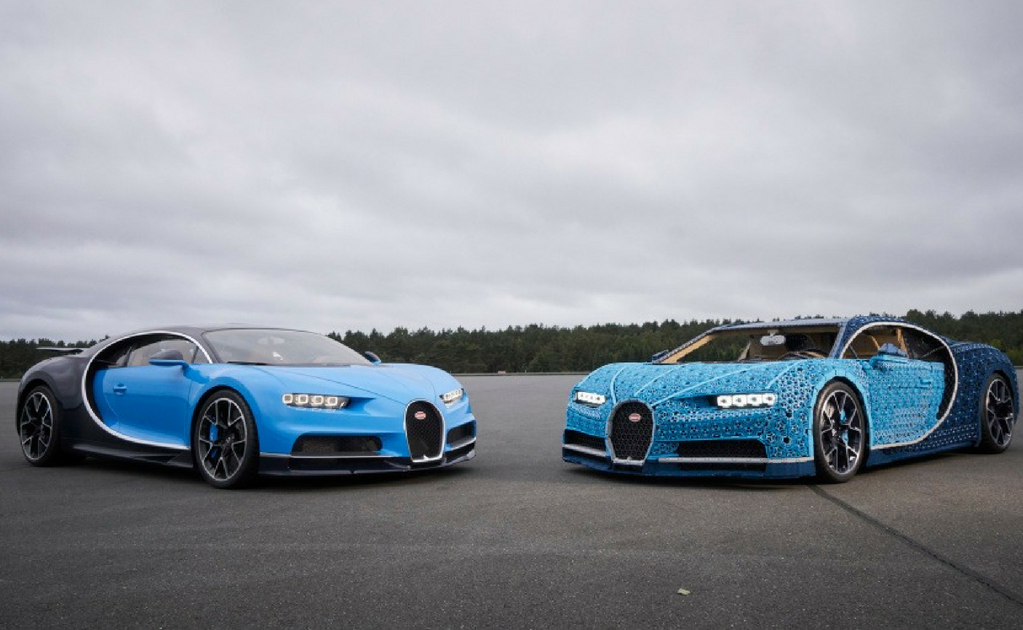 Construyen Bugatti Chiron tamaño real con piezas Lego