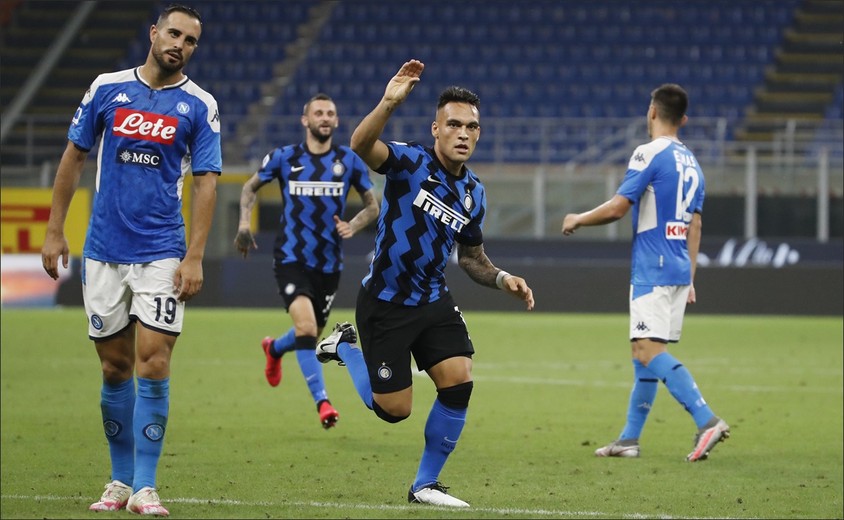 Inter de Milan derrota al Napoli de Hirving Lozano