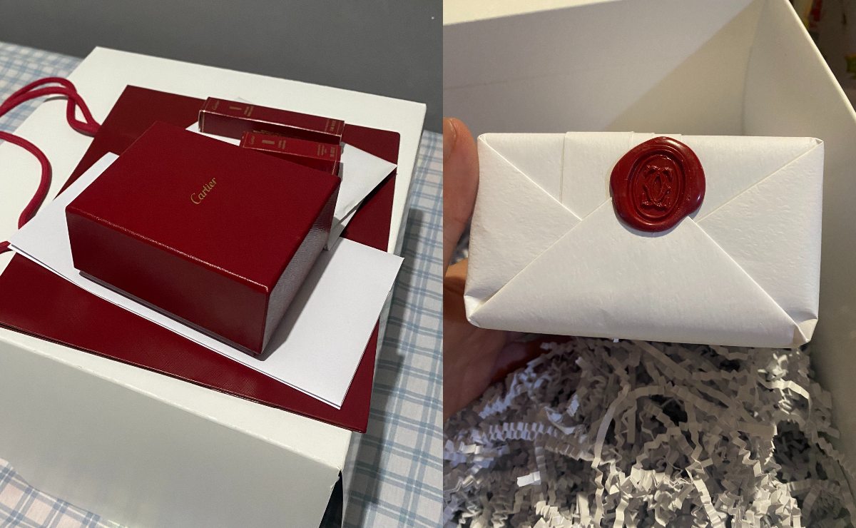 Tiktoker compra el brazalete más barato de Cartier con una quincena, se sorprendió al abrir la caja
