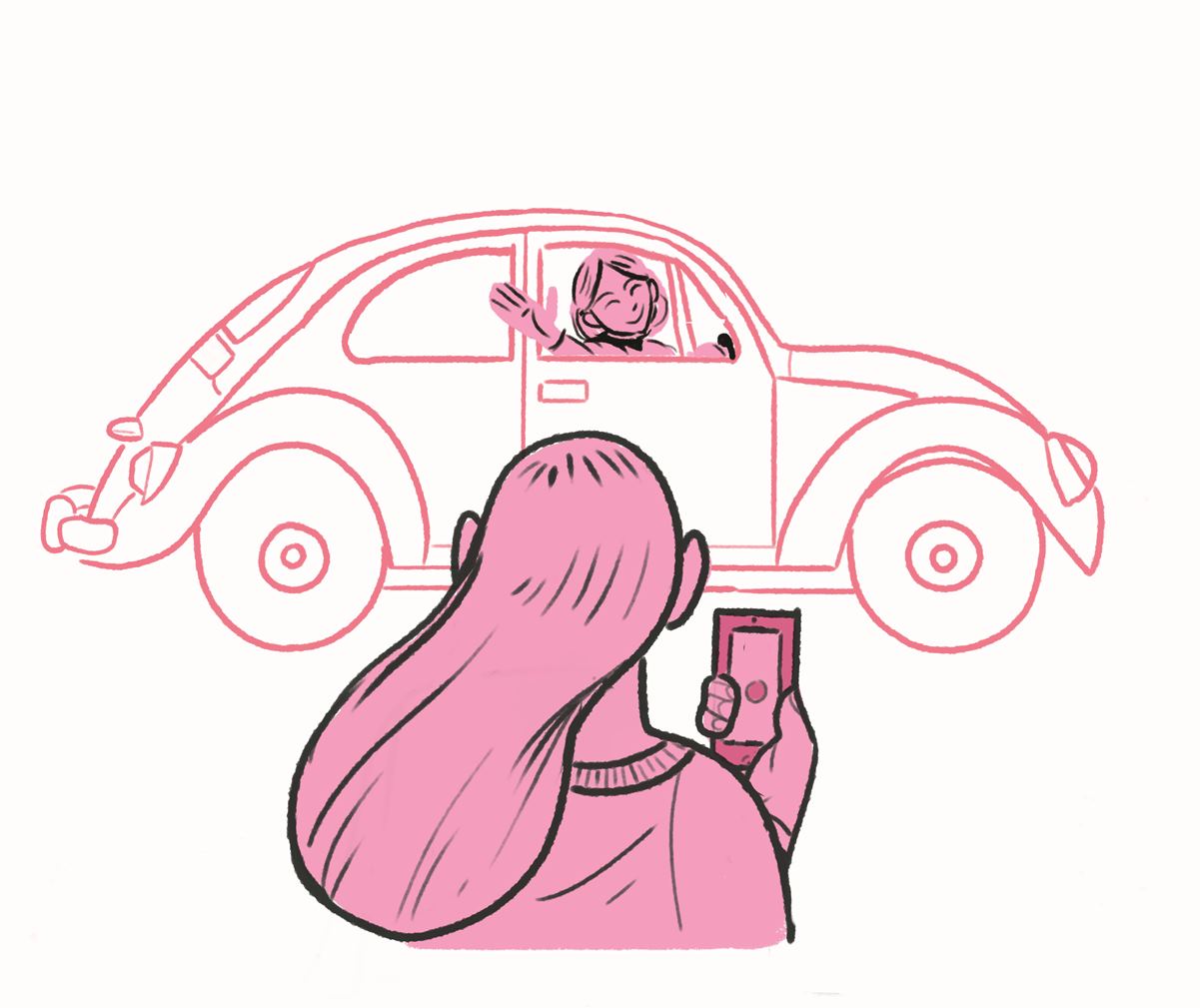 La "vochita feminista", un taxi seguro para mujeres en Oaxaca