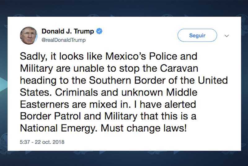 Trump califica de “emergencia nacional” a la caravana migrante
