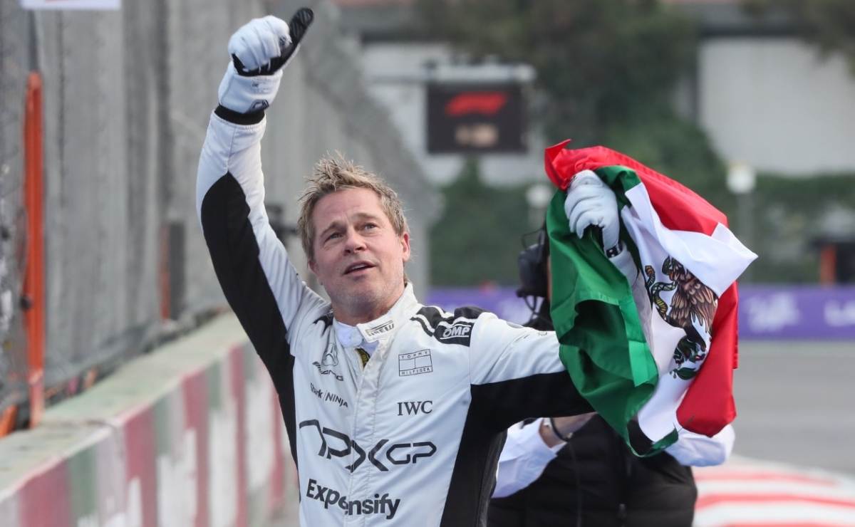 Fan besa a Brad Pitt en el Gran Premio de México 2024