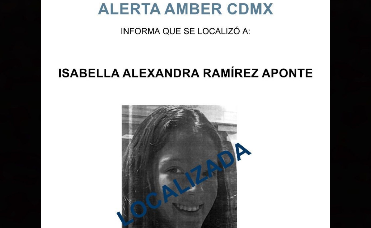Aparece Isabella Alexandra, escapó de casa por maltrato de sus padres: Fiscalía CDMX 