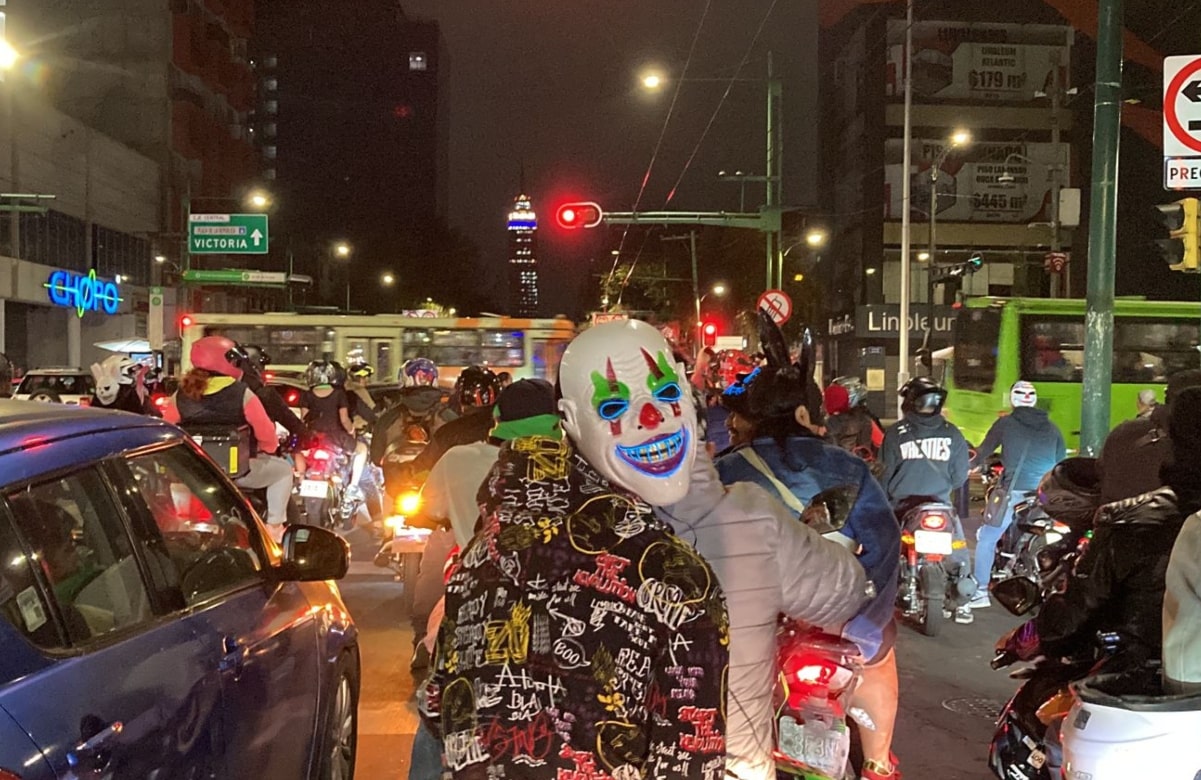 Van tres noches de "Rodadas del Terror" y caos en las calles de la CDMX