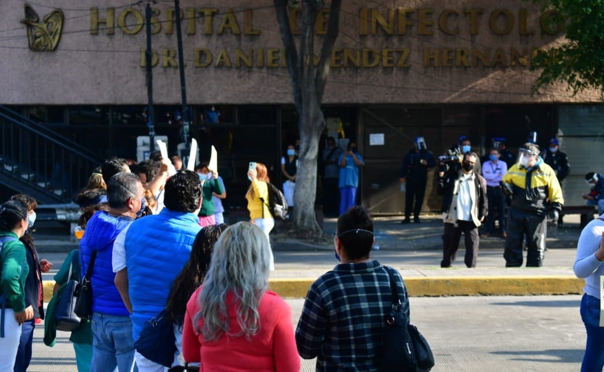 Personal del hospital La Raza bloquea Circuito Interior; denuncia falta de insumos médicos para Covid-19