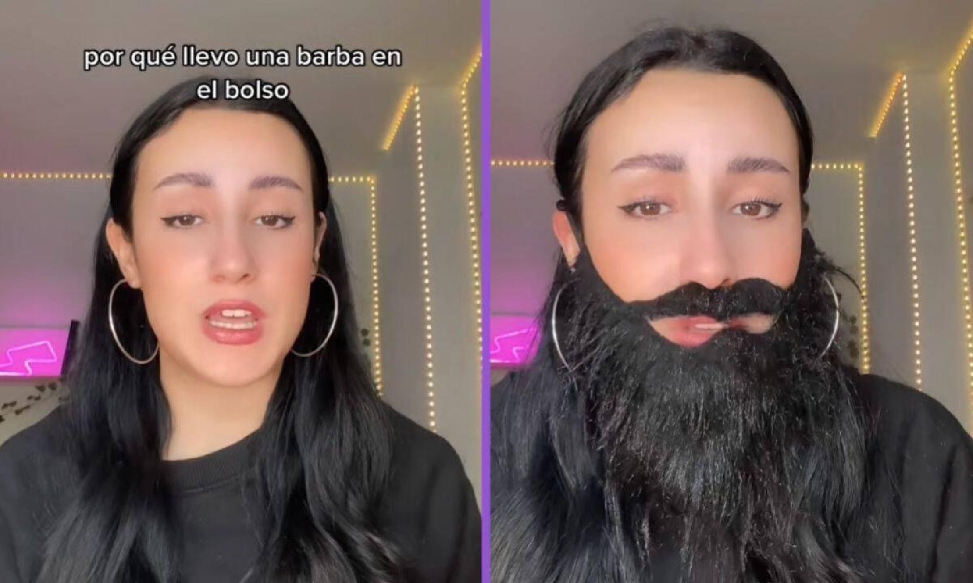 Mujer usa barba y bigote por miedo a ser asaltada y se vuelve viral 