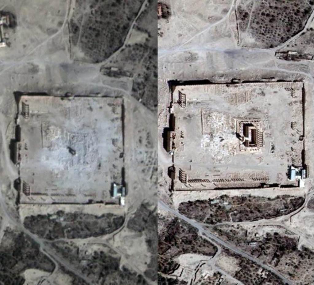 ONU confirma destrucción de templo de Palmira