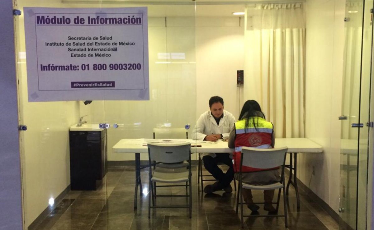 Ponen módulo para informar sobre el coronavirus en Aeropuerto de Toluca