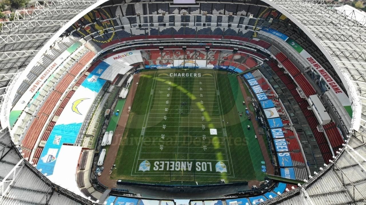 Así luce el Estadio Azteca para recibir el juego de NFL entre Chiefs vs Chargers