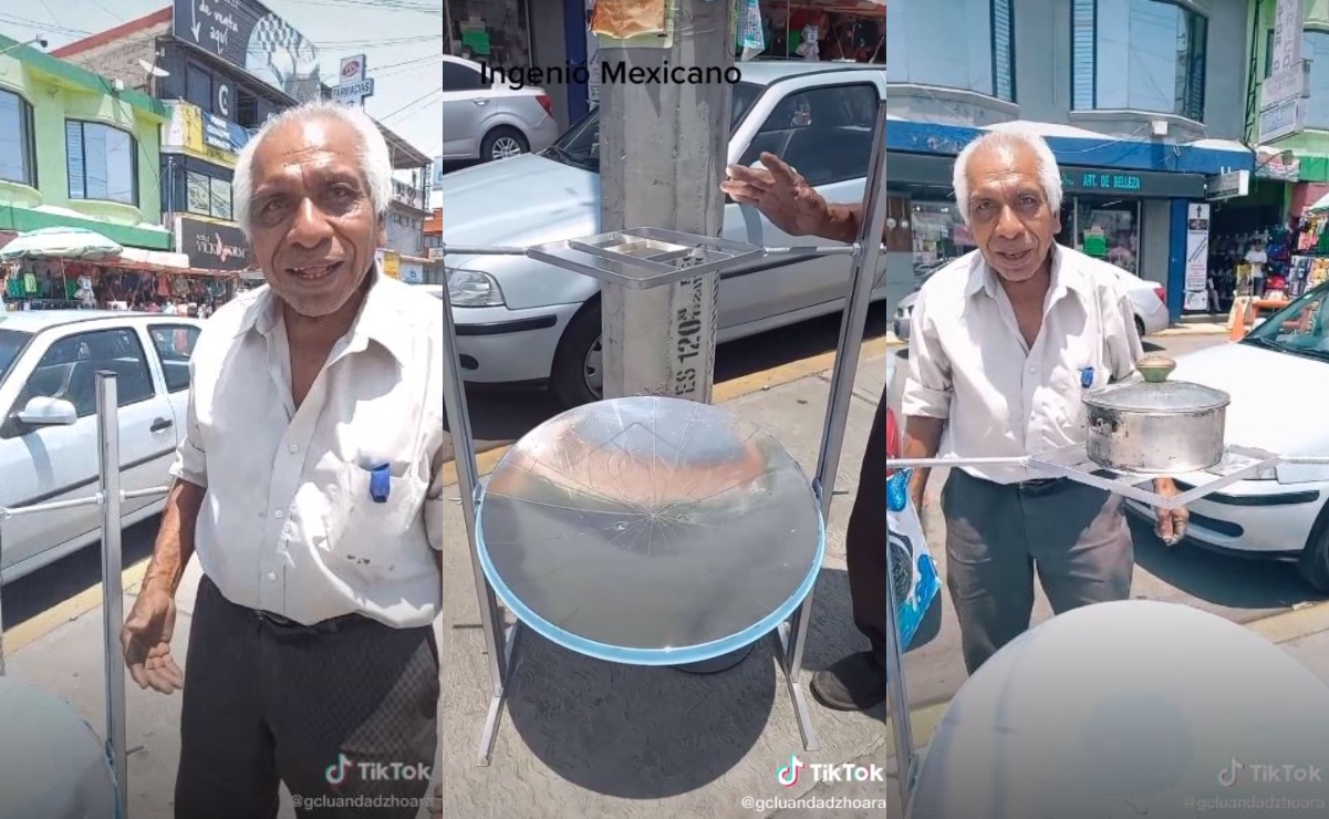 Tiene 71 años y con su estufa solar se ha viralizado en redes sociales