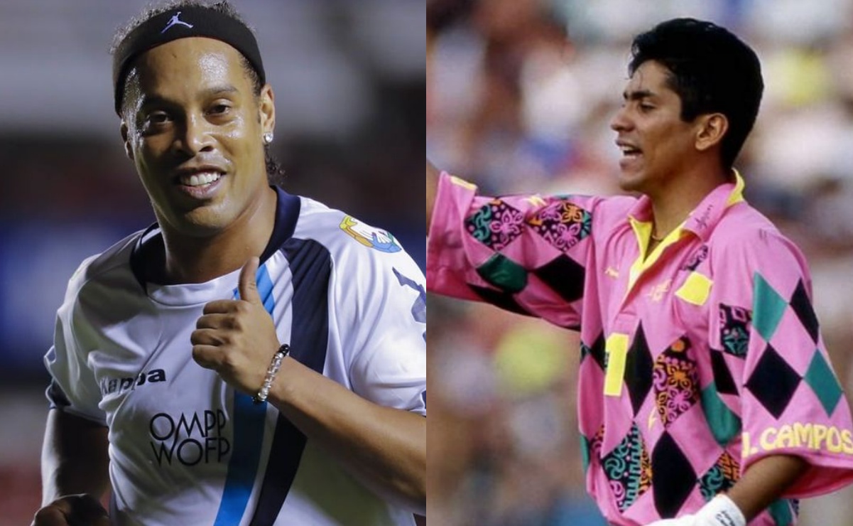 Jorge Campos y Ronaldinho lideran partido de leyendas de Conmebol