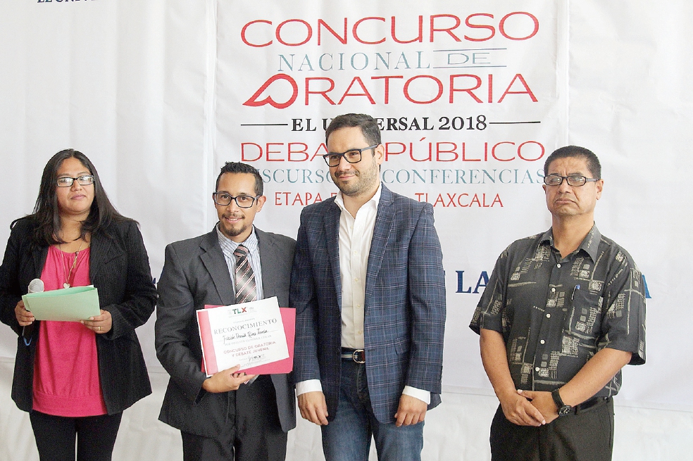 Gana sicólogo concurso de oratoria en Tlaxcala