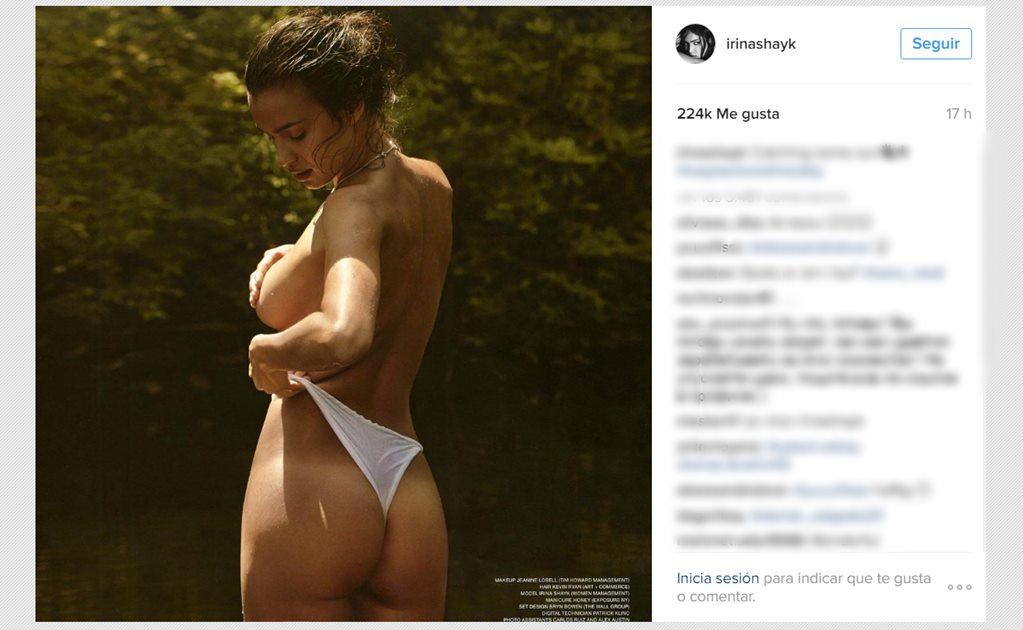 Irina Shayk posa topless y semidesnuda 