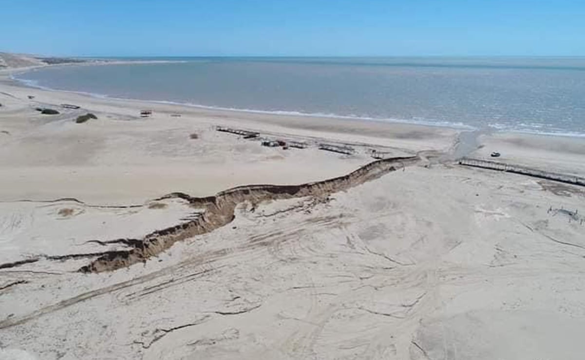 Tras paso de “Kay”, se abrieron impresionantes grietas en el Golfo de Santa Clara 