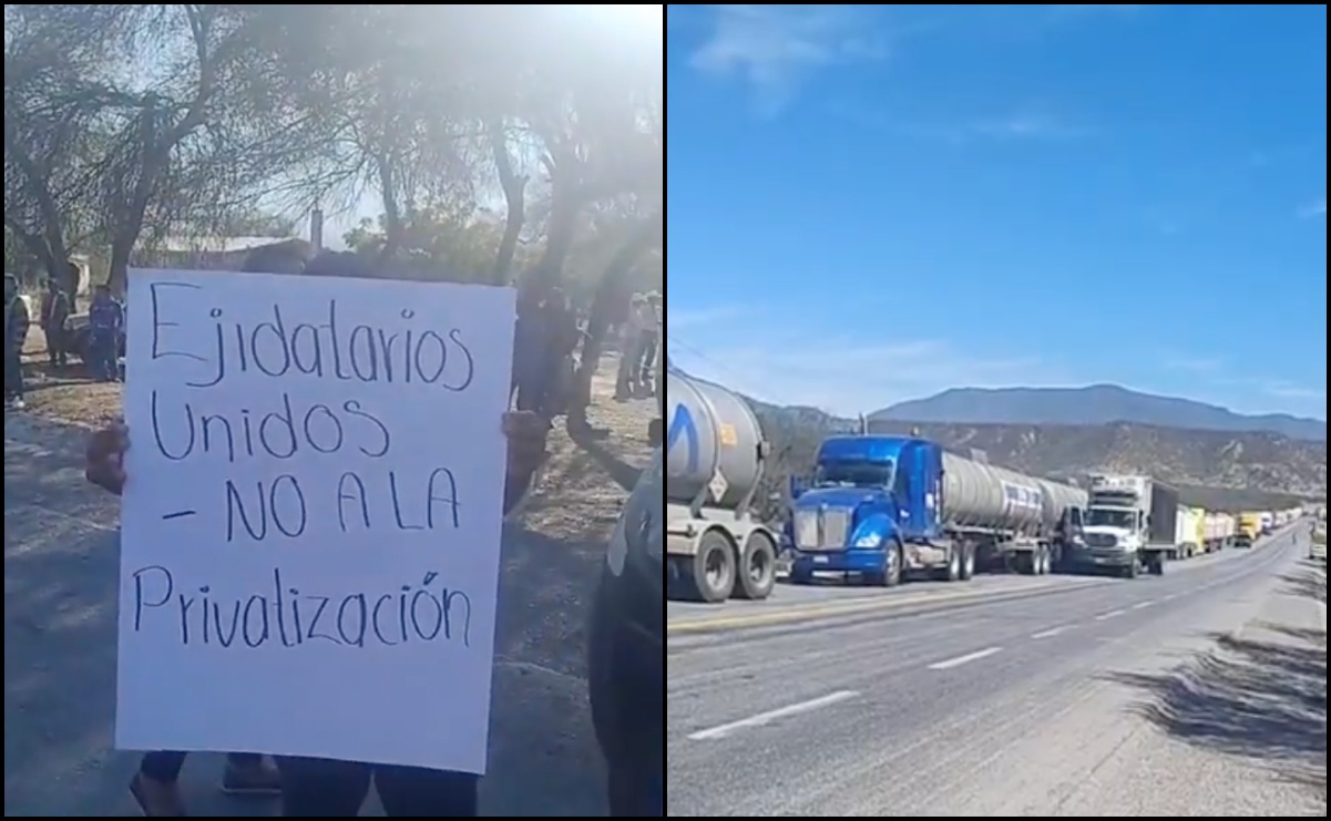 Anuncian suspensión de carretera de cuota en Tamaulipas; campesinos continúan con bloqueo