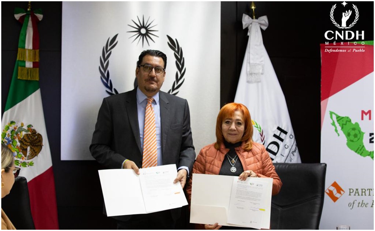 Copa Mundial 2026: Acuerda CNDH y Partners of the Americas respeto a los derechos humanos