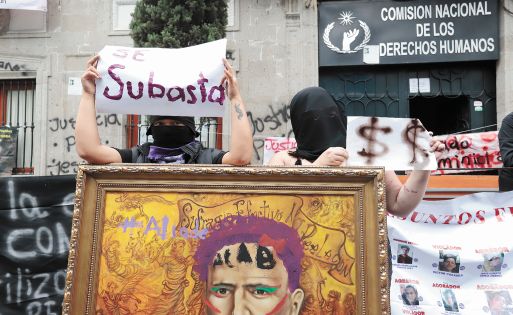 Feminist activists occupy government building, demand justice for victims of gender-based violence