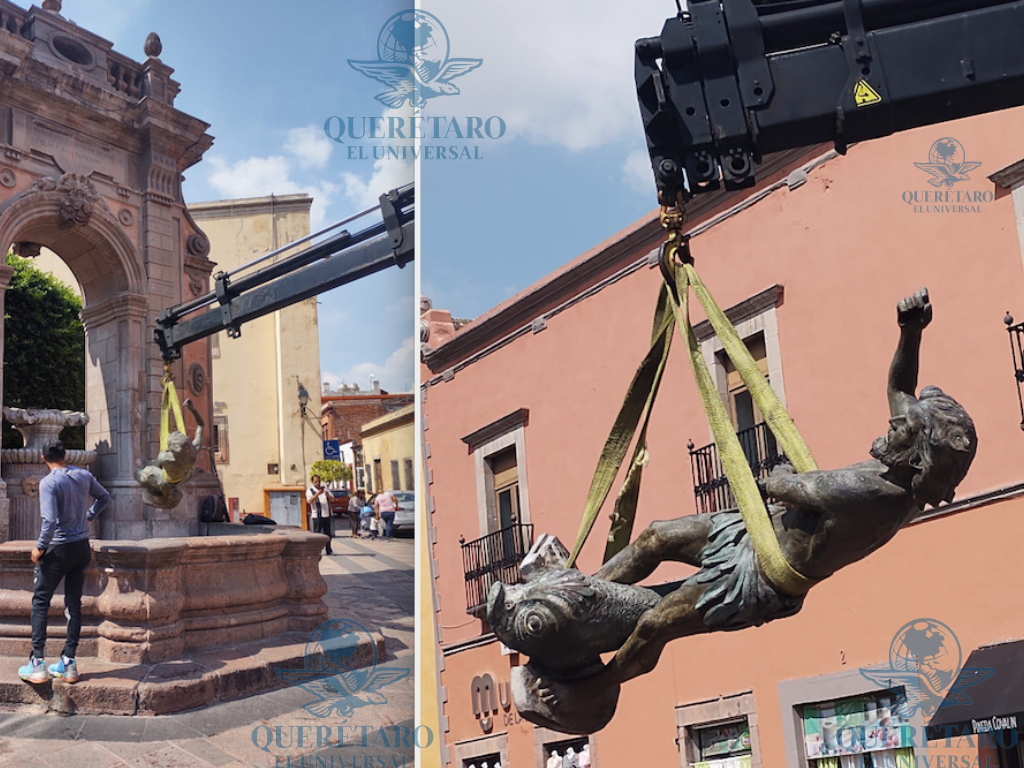 Dañan la Fuente de Neptuno, una escultura con historia