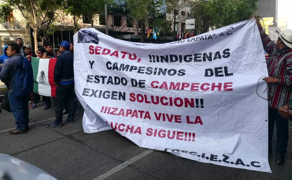 Campesinos realizan bloqueos intermitentes en Paseo de la Reforma