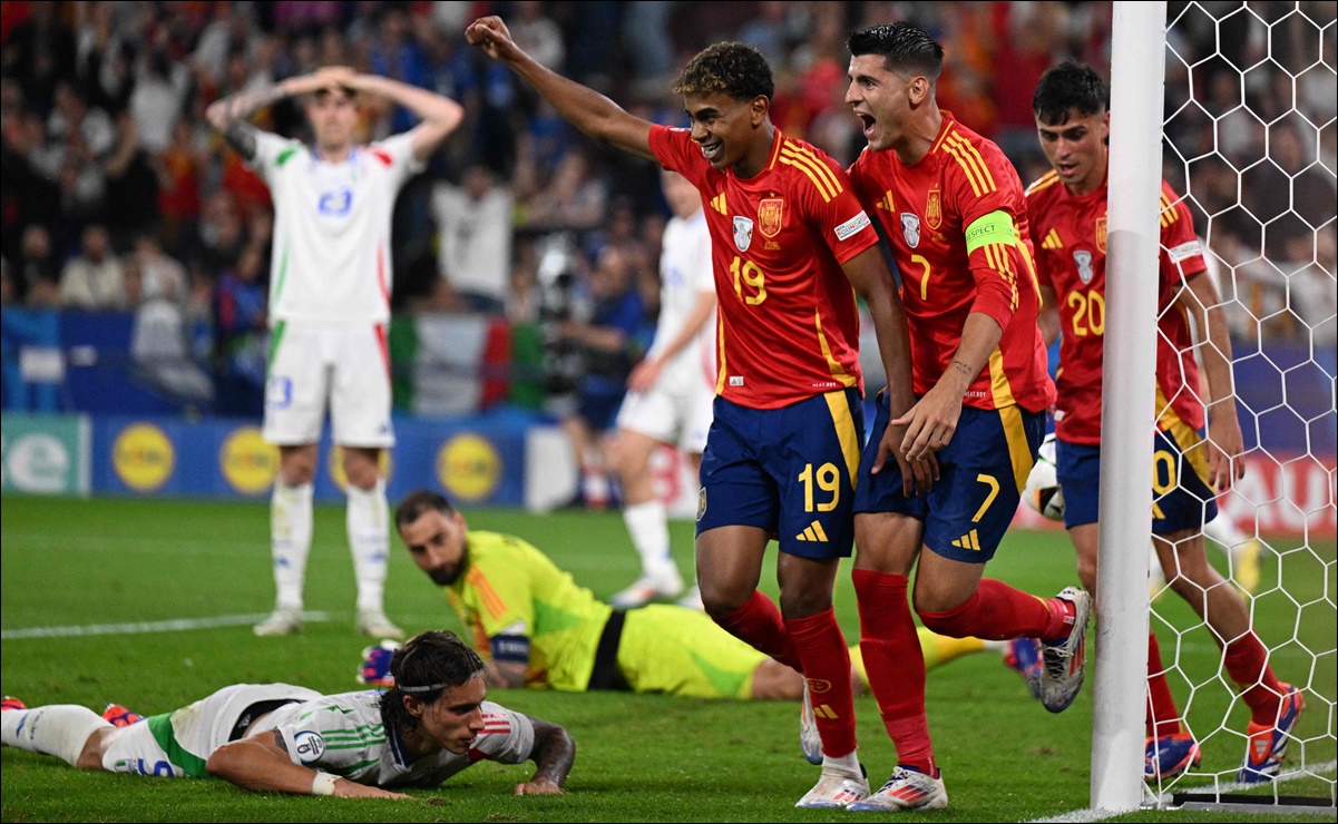 España derrotó a Italia y toma el liderato del grupo B en la Eurocopa 2024 