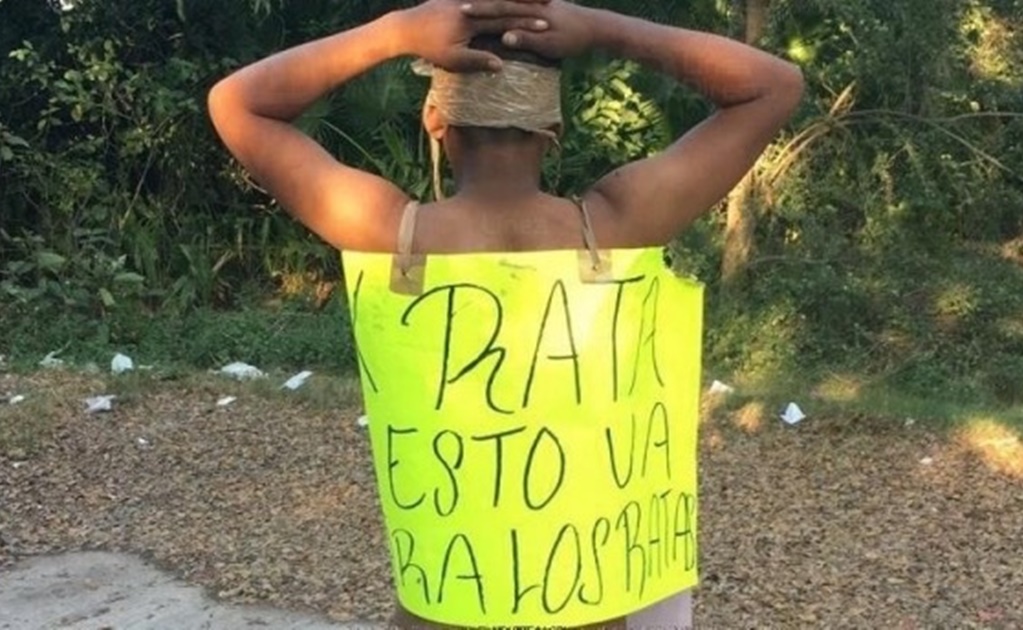 Desnudan y exhiben a presuntos delincuentes en Sinaloa