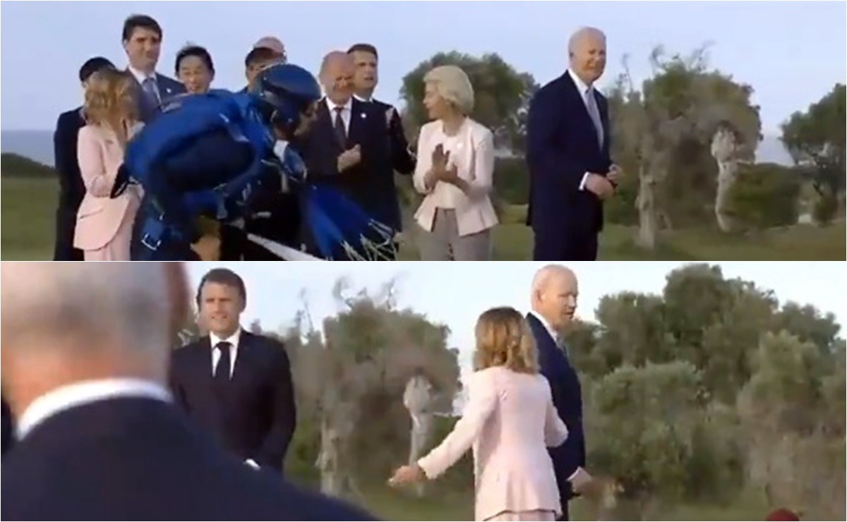 Otra más de Biden. Luce desorientado con líderes del G7. VIDEO